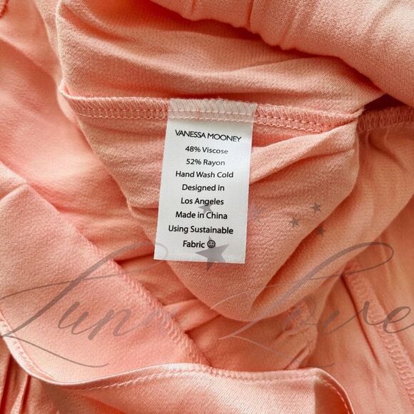 VANESSA MOONEY The Elisabeth Romper Dress In Pink Satin NWT - Picture 6 of 8